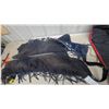 Image 2 : Bobstane Riding Dark Blue Suede Fringed Chaps Size Medium Long and Riding Pants