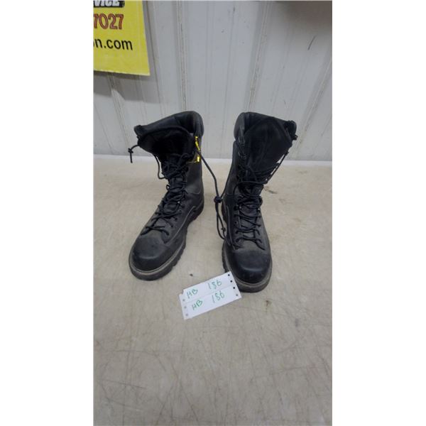 Mansur All-Weather Cold Weather Gore-Tex Black Leather Combat Boots Sz 8