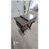 Image 4 : Antique Singer Treadle Sewing Machine Cabinet with Cast Iron Base and Drawers No Sewing Head
