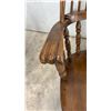 Image 10 : His & Hers, Pair of Windsor Style Bow-Back Wooden Rocking Chairs with Quatrefoil Splat Design