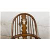 Image 9 : His & Hers, Pair of Windsor Style Bow-Back Wooden Rocking Chairs with Quatrefoil Splat Design