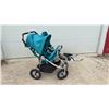 Image 1 : Bumbleride Indie Twin Side-By-Side Double Stroller in Teal with Car Seat Adapters