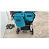 Image 2 : Bumbleride Indie Twin Side-By-Side Double Stroller in Teal with Car Seat Adapters