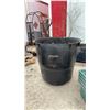 Image 2 : Black Plastic Stationary Compost Bin with Aeration Slots, Side Access Hatch, and Grated Base