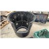 Image 3 : Black Plastic Stationary Compost Bin with Aeration Slots, Side Access Hatch, and Grated Base