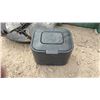 Image 8 : Black Plastic Stationary Compost Bin with Aeration Slots, Side Access Hatch, and Grated Base