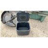 Image 9 : Black Plastic Stationary Compost Bin with Aeration Slots, Side Access Hatch, and Grated Base