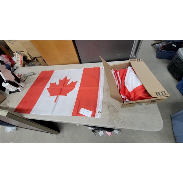 Over 20 New Canadian National Flag with Red Maple Leaf Design, Grommeted, with Additional Flags 25