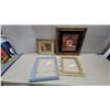 Image 1 : Assorted Picture Frames with Landscape and Floral Prints, Set of Four