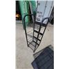 Image 2 : Black Metal Four-Tier Wire Display Rack and Collapsible Wire Pet Crate with Tray