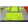 Image 4 : High-Visibility Safety Apparel Lot: Orange Mesh Vest, 4 Yellow and Black T-Shirts, Sz L?