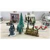 Image 11 : Christmas Village Collection with Ceramic Buildings, Train Set, Figurines, and More