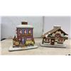 Image 2 : Christmas Village Collection with Ceramic Buildings, Train Set, Figurines, and More