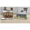 Image 5 : Christmas Village Collection with Ceramic Buildings, Train Set, Figurines, and More
