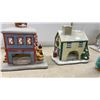 Image 9 : Christmas Village Collection with Ceramic Buildings, Train Set, Figurines, and More