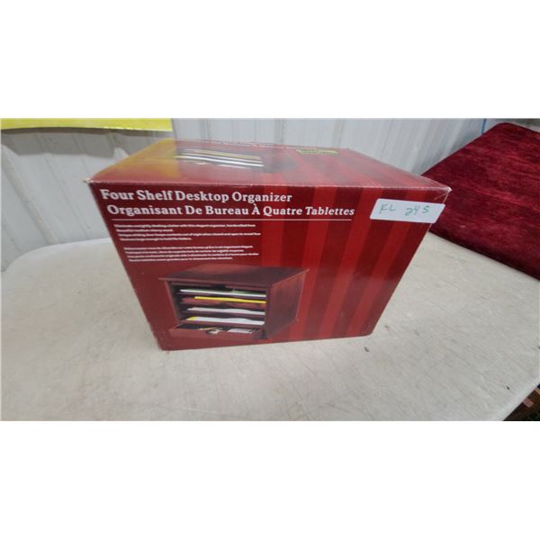 Four Shelf Desktop Organizer for Legal and Letter-Size Documents New