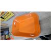 Image 2 : Orange Steel Wheelbarrow Tray, 3 Cubic Foot Capacity