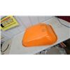 Image 4 : Orange Steel Wheelbarrow Tray, 3 Cubic Foot Capacity