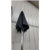 Image 4 : Two Black Patio Umbrellas with Polished Metal Poles ×2 New
