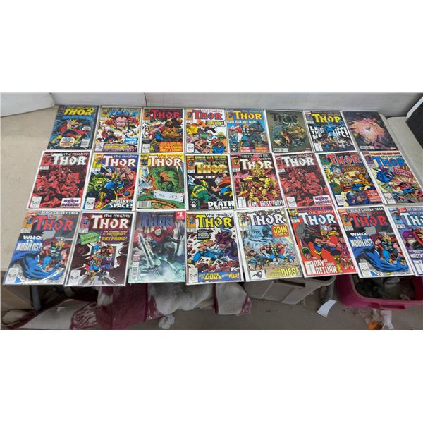 Collection of Marvel Comics the Mighty Thor Comic Books, 1980s-1990s Era, and More
