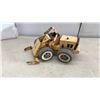 Image 5 : Vintage Rusty Tonka Pressed Steel Front-End Loader and Cabela Leather-Wrapped Hip Flask
