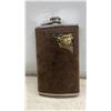 Image 6 : Vintage Rusty Tonka Pressed Steel Front-End Loader and Cabela Leather-Wrapped Hip Flask