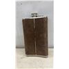 Image 7 : Vintage Rusty Tonka Pressed Steel Front-End Loader and Cabela Leather-Wrapped Hip Flask