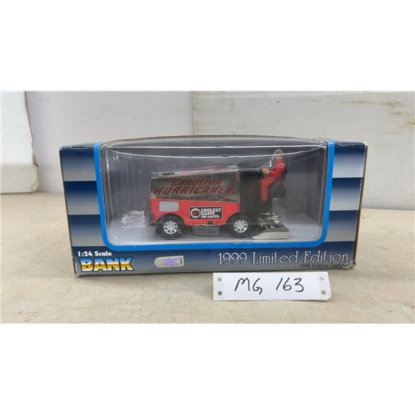 1999 Limited Edition Carolina Hurricanes NHL Team Collectible Zamboni 1:24 Scale Bank