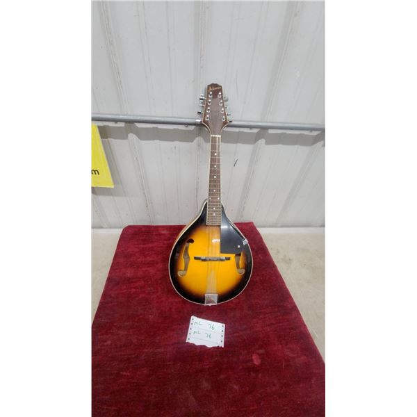 Johnson A-Style Mandolin with Sunburst Finish, Eight-String, Black Pickguard