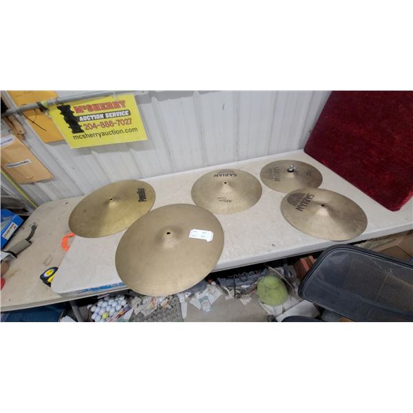Sabian AA Rock Crash, B8 14" Hi-Hats, Powerbeat 20" Ride Cymbals, and More 5 Total