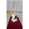 Image 1 : Telecaster-Style Electric Guitar with Cream Finish, Maple Neck, and Black Pickguard