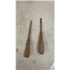 Image 5 : Vintage 7 Wood Chisels, Awl, Sharpening Stone & Rolcut Secateurs