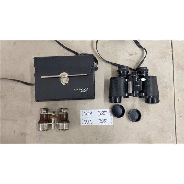 Taco Binoculars 8 x 30mm with Case & Vintage Opera Binoculars