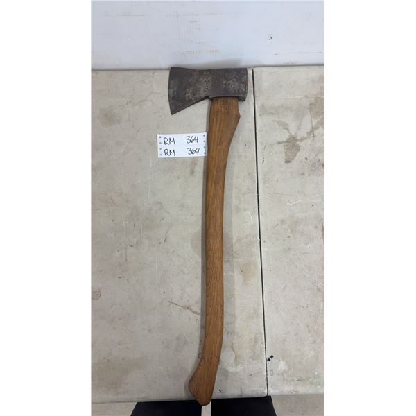 Early Antique Hults Bruk Axe Made in Sweden with Handle Embossed Made in Sweden 2-1/2 Partial