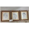 Image 1 : 2 Hollywood Stars Pencil Sketches - Framed Pictures by Artist Stinson 15 x 13"; Taylor Swift