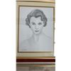 Image 7 : 2 Hollywood Stars Pencil Sketches - Framed Pictures by Artist Stinson 15 x 13"; Taylor Swift
