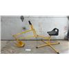 Image 1 : Construction Inspired Kids Ride on Metal Sand Digger Excavator Backyard Sandpit Toy Yellow 45 x 12