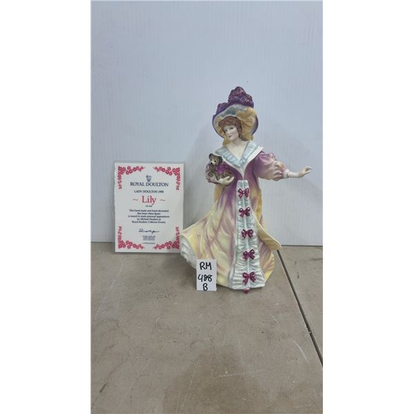 Royal Doulton Lady Doulton 1995 Lily Collector No. HN3626 Bone China Figure - 9.5" Tall