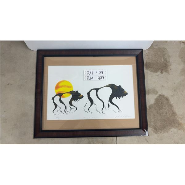 Framed Limited Edition 189/200 Art Print by OJIBWAY Artist John Paul Lavand, Featuring a Woodland