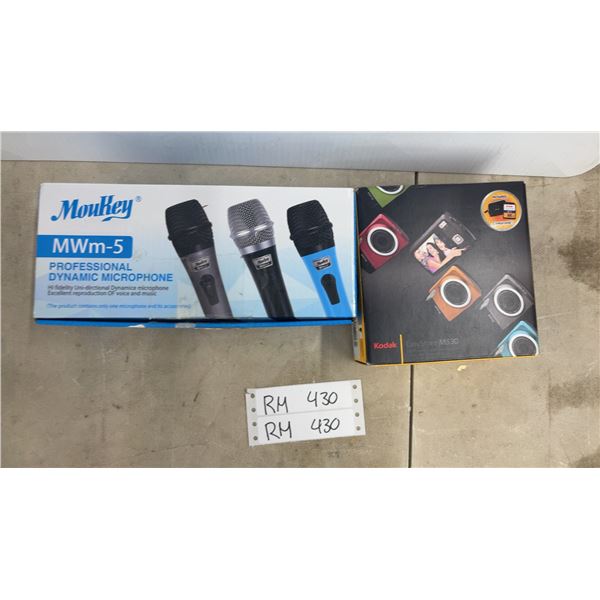 Professional Dynamic Microphone MWm-5 & Kodak Easy Share M530 Digital Camera with Power Cord
