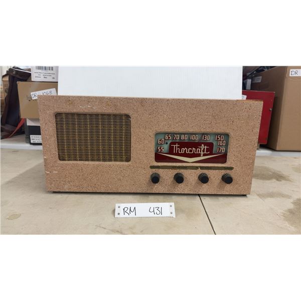1950's Tjorcraft Phono Radio Stamped Winnipeg Schools Made in Winnipeg- Working