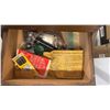 Image 5 : Vintage 3-Tier Accordion Sewing Basket with Legs & Full of Accessories