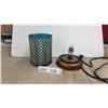 Image 1 : Vintage Blue Diamond Scentsy Warmer Electric Corded Lamp- Works