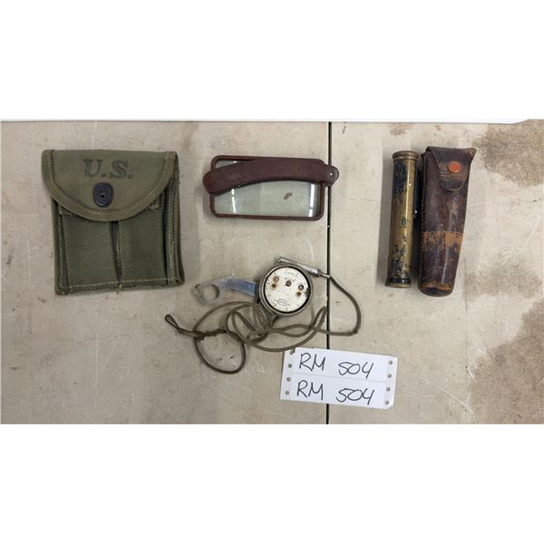 Vintage Keuffel & Easter Brass Hand Held Survyors Scope, Ashton Kay Nautical Yacht Ship Log