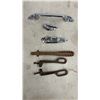 Image 11 : Vintage Hardware Lot: Crank Handles, Rope Mooring, Chrome Wall Tack, & America Hinges Catches NOS