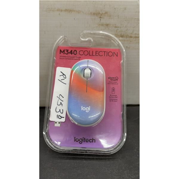 Logitech M340 Collection Wireless Compact Mouse with Silent Touch and USB Receiver, Factory Sealed