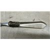 Image 7 : Clear Handle Flatware Set with Ornate Metal Ferrules, Knives, Forks, Spoons, and More, 42 Pieces
