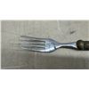 Image 8 : Clear Handle Flatware Set with Ornate Metal Ferrules, Knives, Forks, Spoons, and More, 42 Pieces