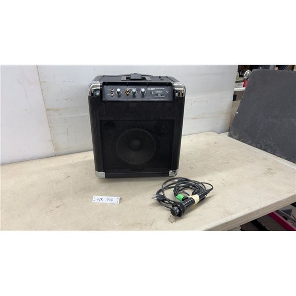 ION Block Rocker Portable Sound System with Microphone and Power Cable