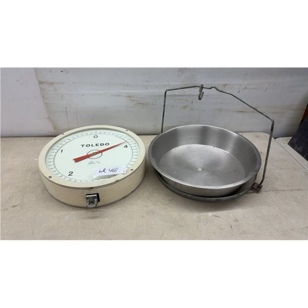 Toledo Model 2110 Hanging Dial Double Sided Scale with Stainless Steel Pan